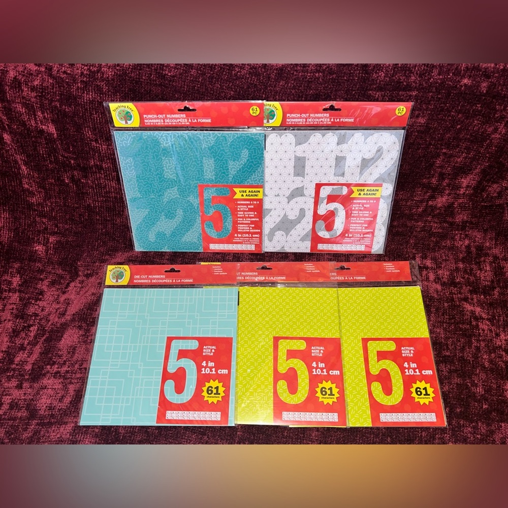 NWT Teaching Tree Bulletin Board Die-Cut Numbers